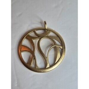 Premier Designs Pizazz Pendant Gold Tone Swirl Design